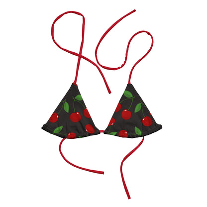 Luxe String Bikini Top - Cherry Love